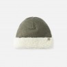 Bonnet réversible en Teddy - Forest green 6-12 mois