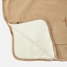 Poncho en Teddy - Marron