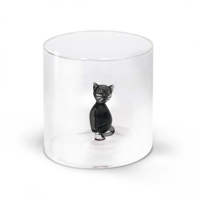 Verre à eau - Chat