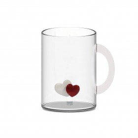 Mug en verre - Coeurs