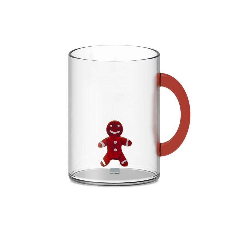 Mug en verre - Bonhomme en pain d'épices