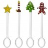 Set de 4 cuillères avec décorations de Noël 2