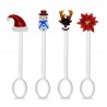 Set de 4 cuillères avec décorations de Noël 3