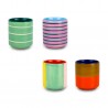 Set de 4 tasses à café en grès colorés