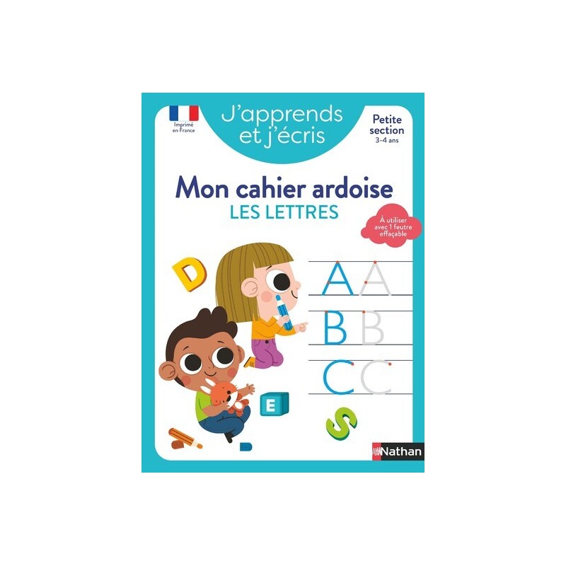 J'apprends et j'écris - Mon cahier ardoise Les lettres PS