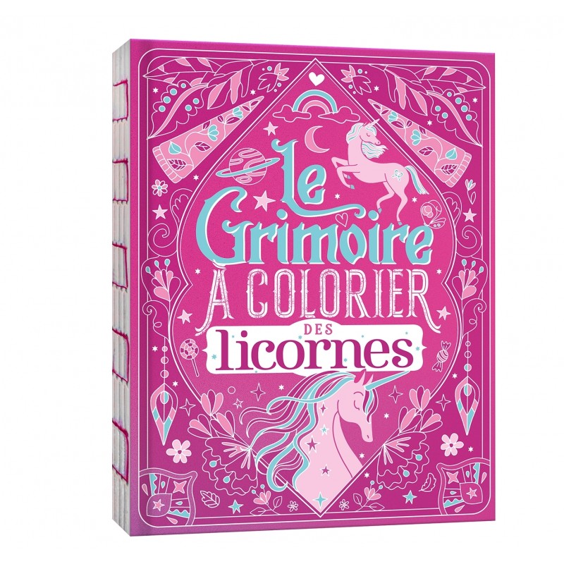 Le grimoire à colorier des licornes
