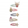 Set de 5 barrettes - Père Noël et Rudolph