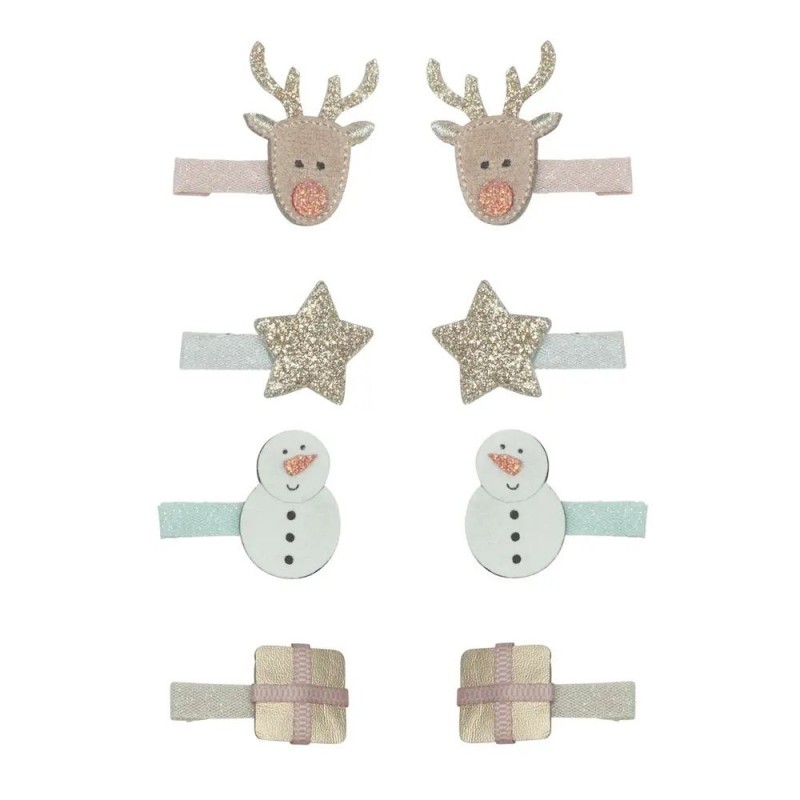 Set de 8 mini barrettes - Noël