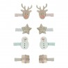 Set de 8 mini barrettes - Noël