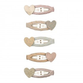 Set de 5 barrettes - Coeur
