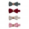 Set de 4 barrettes - Noeud velours