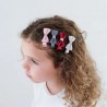 Set de 4 barrettes - Noeud velours