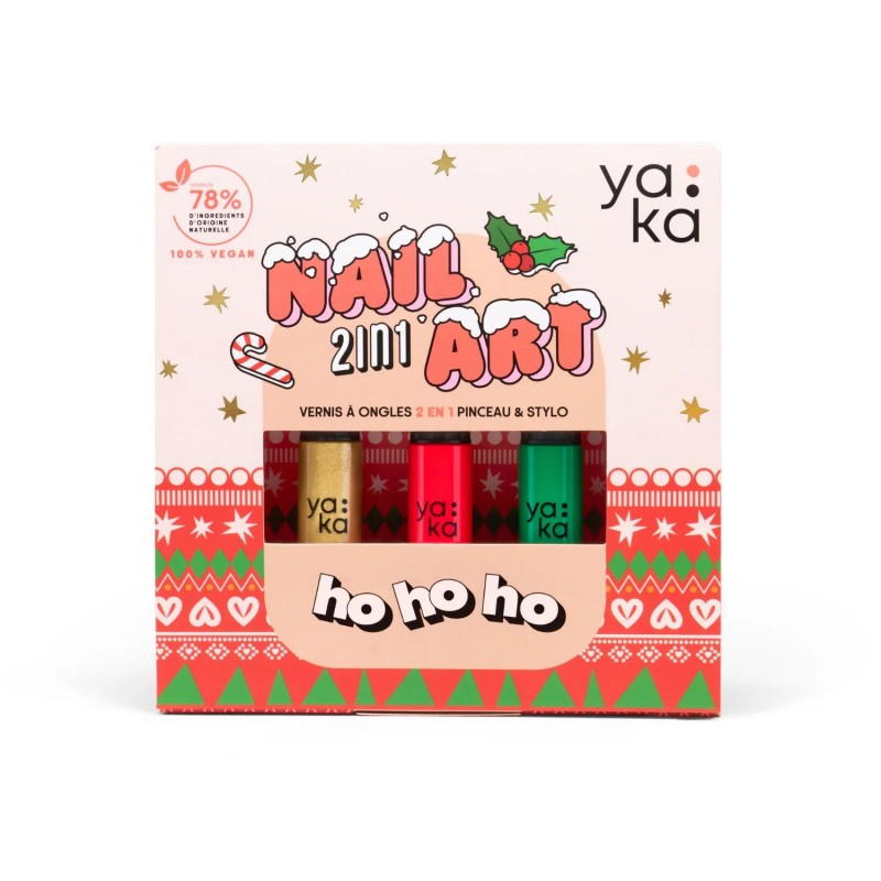Coffret vernis à ongles 2 en 1 - HO HO HO