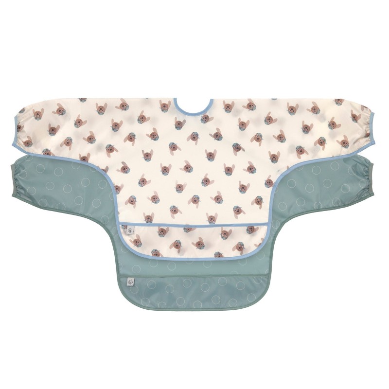 Lot de 2 bavoirs manches longues - Tiny team chien