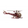 Maquette hélicoptère motif rouge