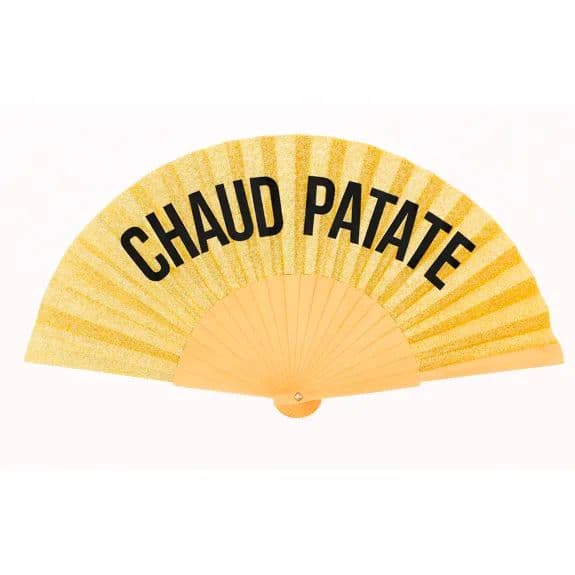 Eventail à paillettes - Chaud patate