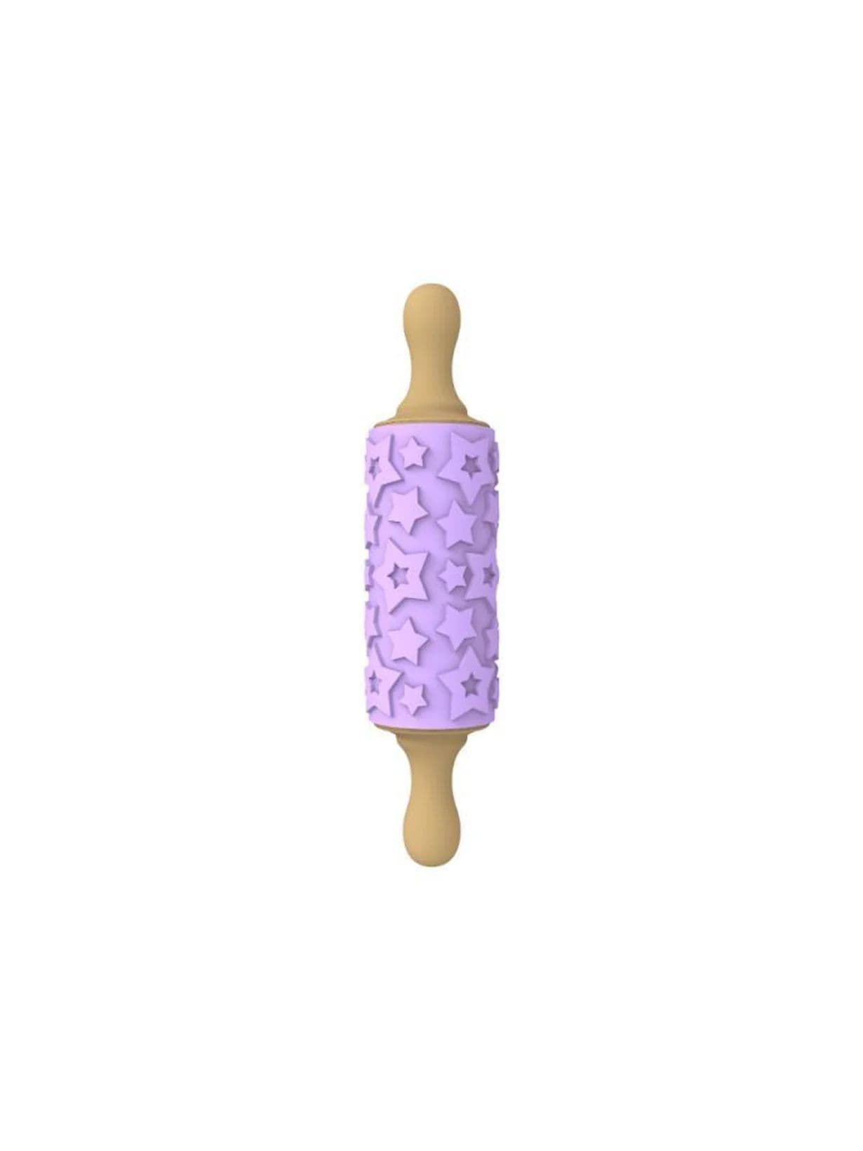 Rouleau pour pâte à modeler Etoiles - Violet