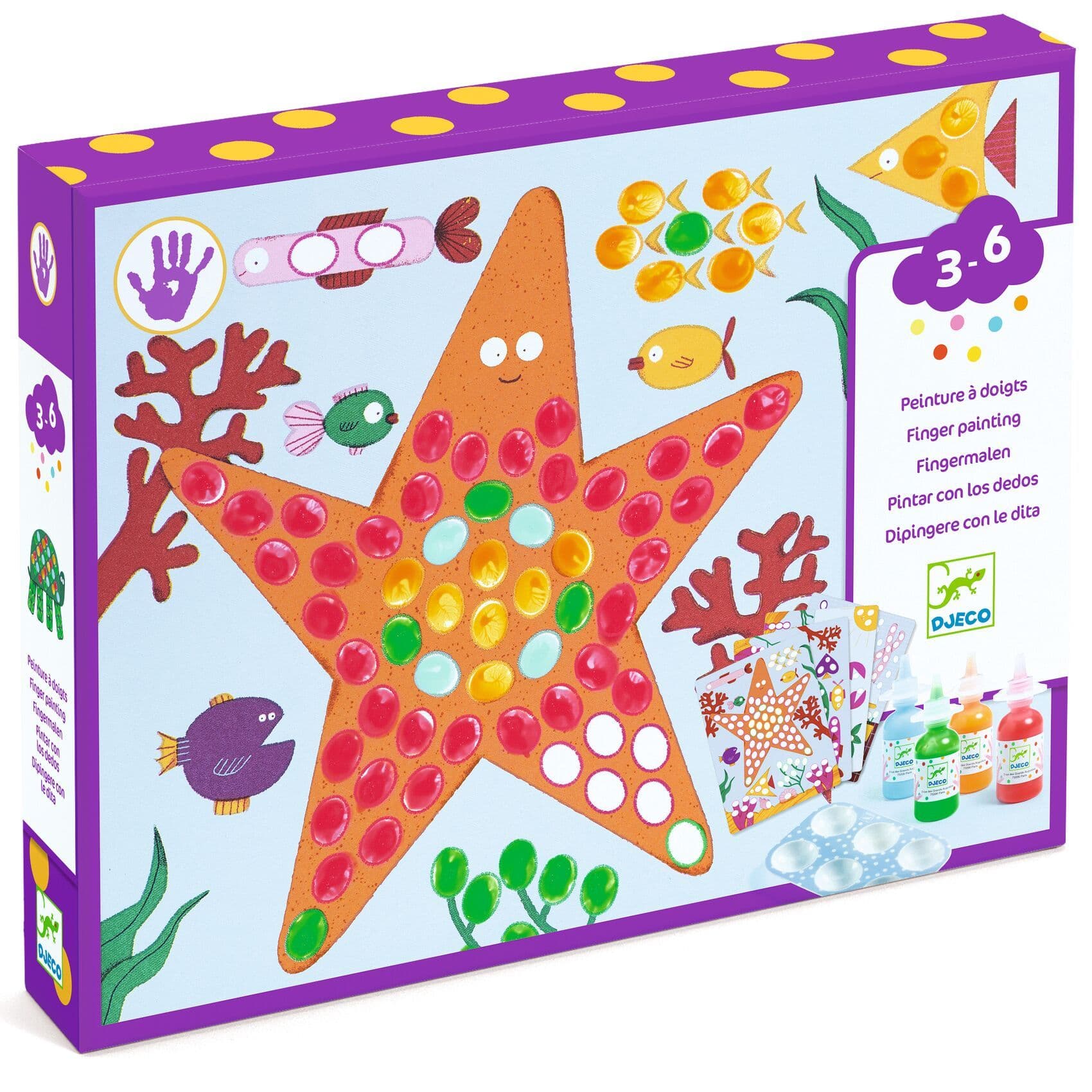 Peinture à doigts - Pois et poissons