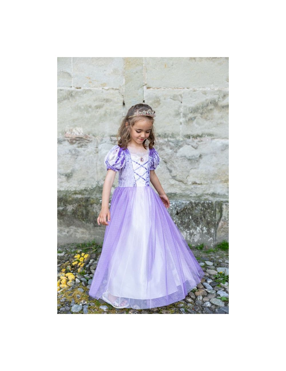 Robe de princesse en velours lilas - Raiponce, 7-8 ans