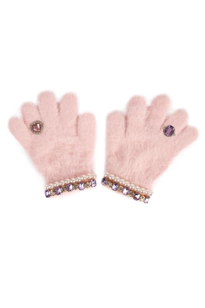Gants bijoux, rose clair