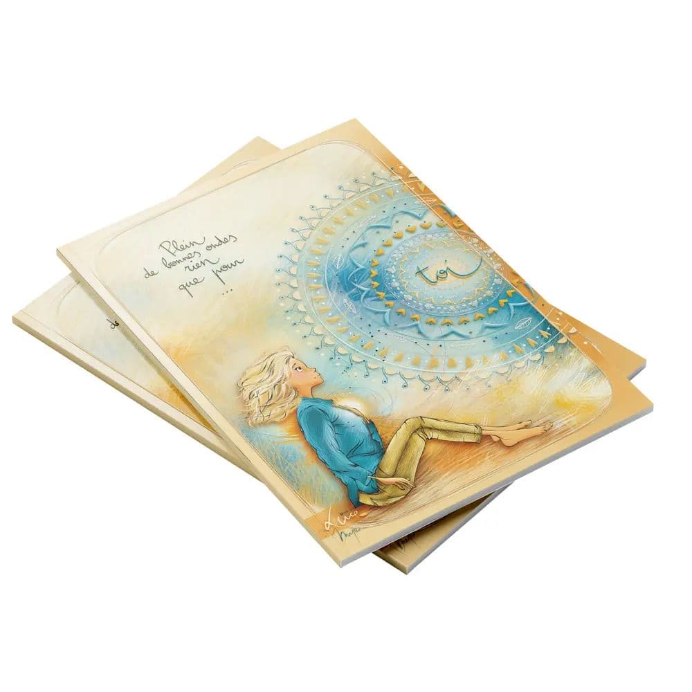 Carnet A5 Mon Amie Luce - Plein de bonnes ondes rien que pour toi