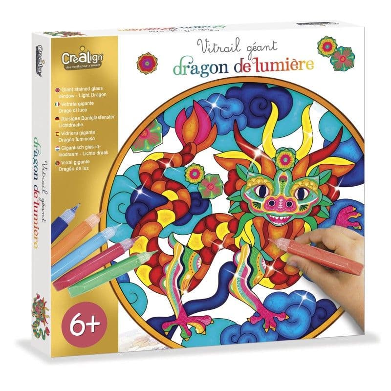 Vitrail géant- Dragon de lumière