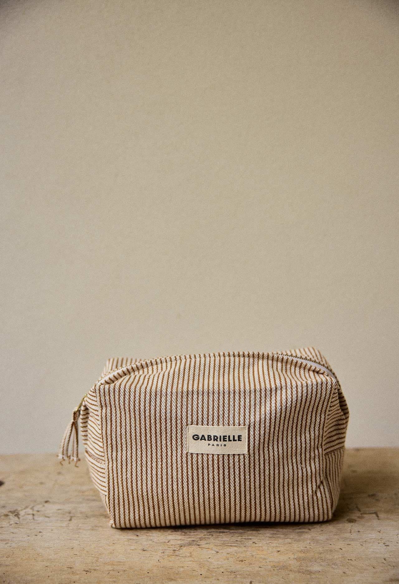 Trousse de toilette - Rayures argile