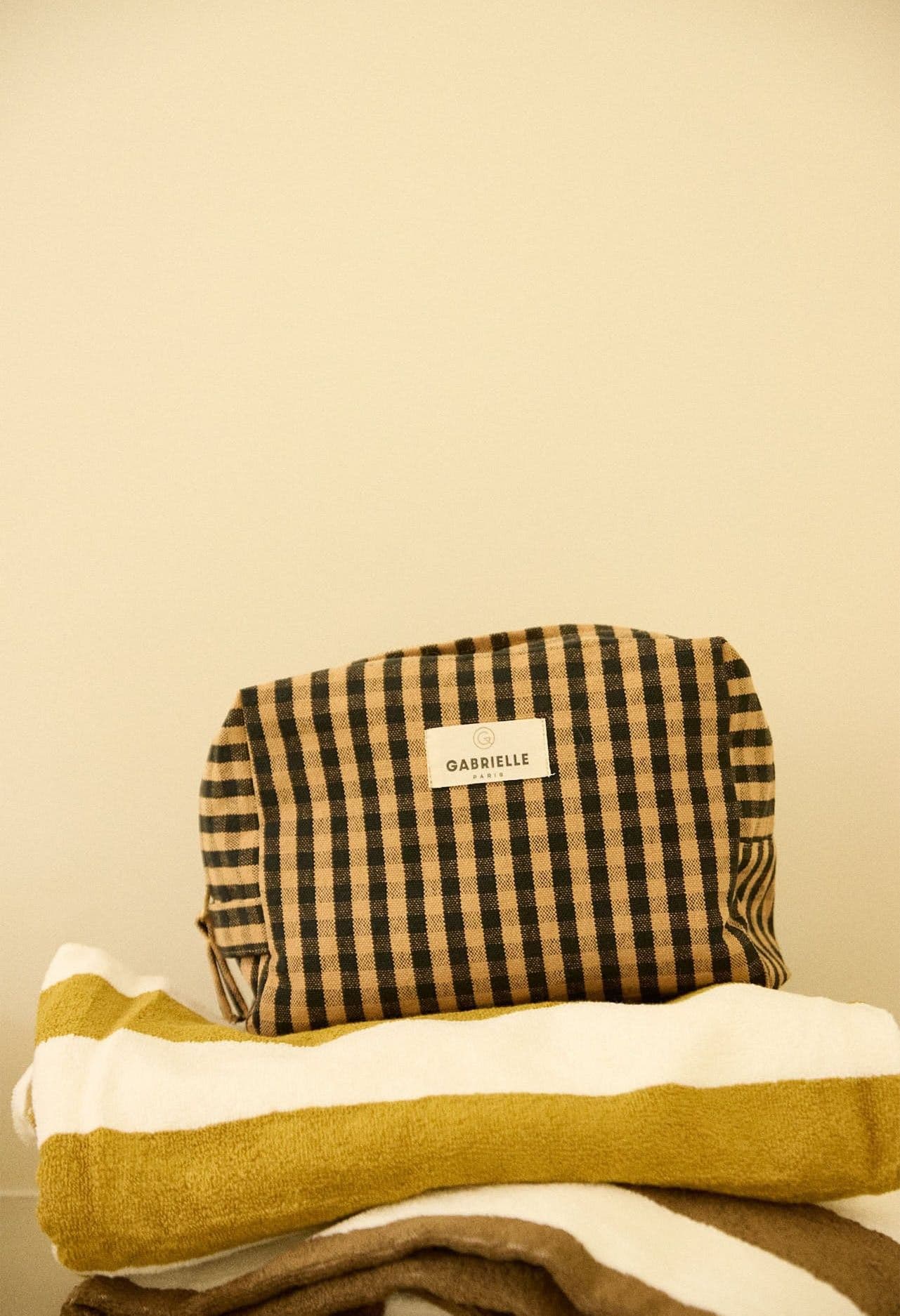 Trousse de toilette - Vichy café