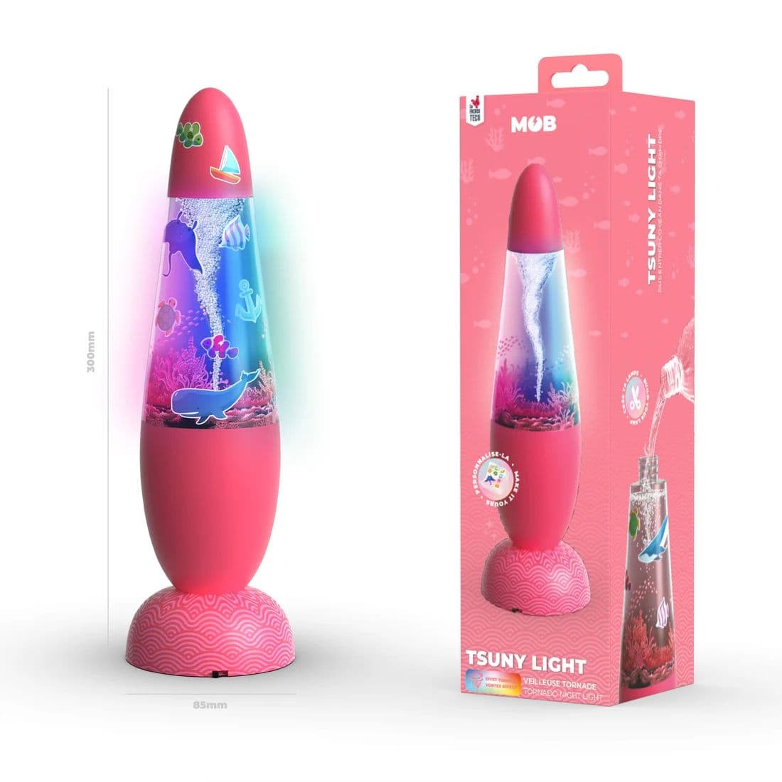 Tsuny light - Veilleuse tornade rose
