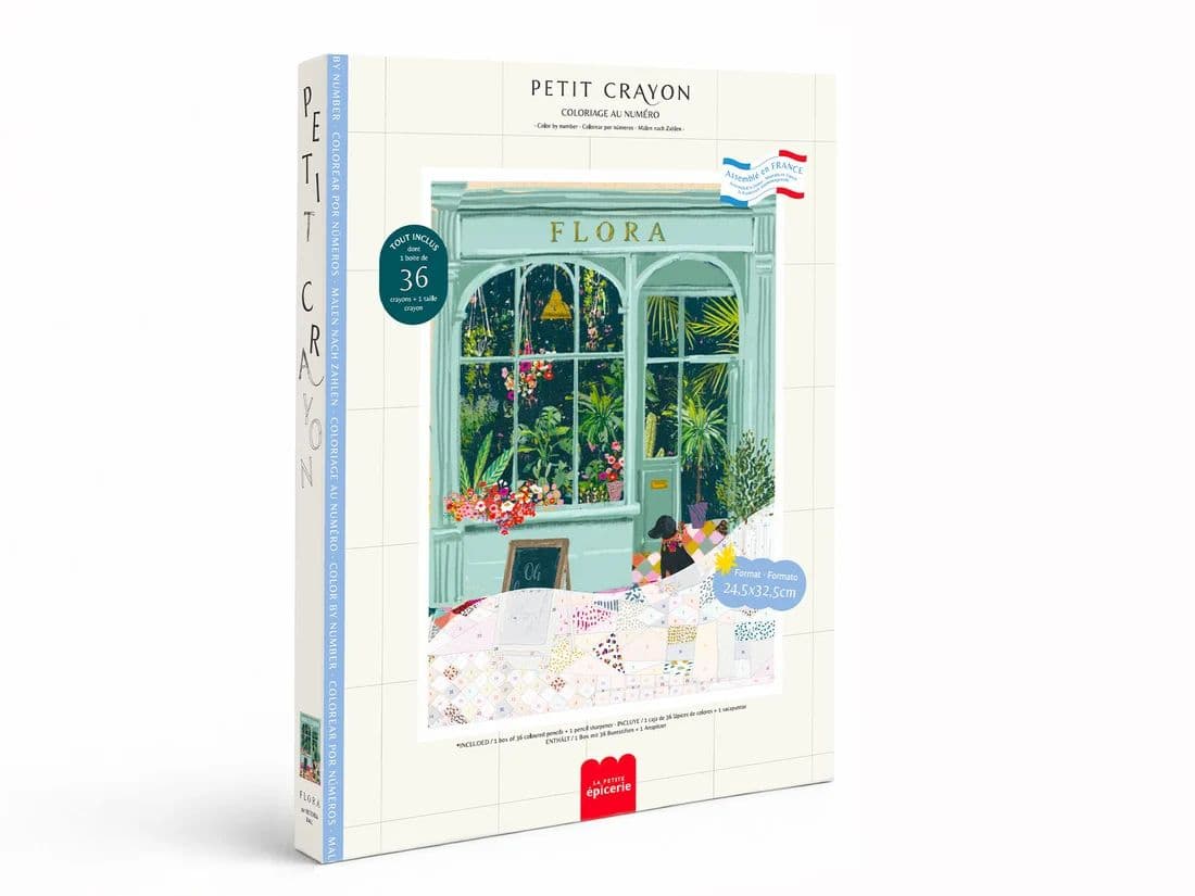 Coffret coloriage au numéro - Petit Crayon - Flora