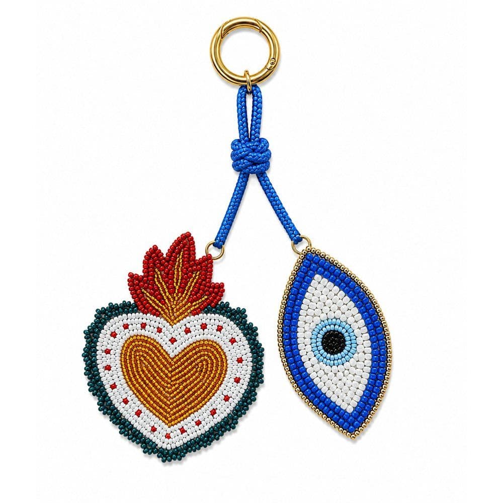 Charm de sac ou porte-clés - Coeur et oeil