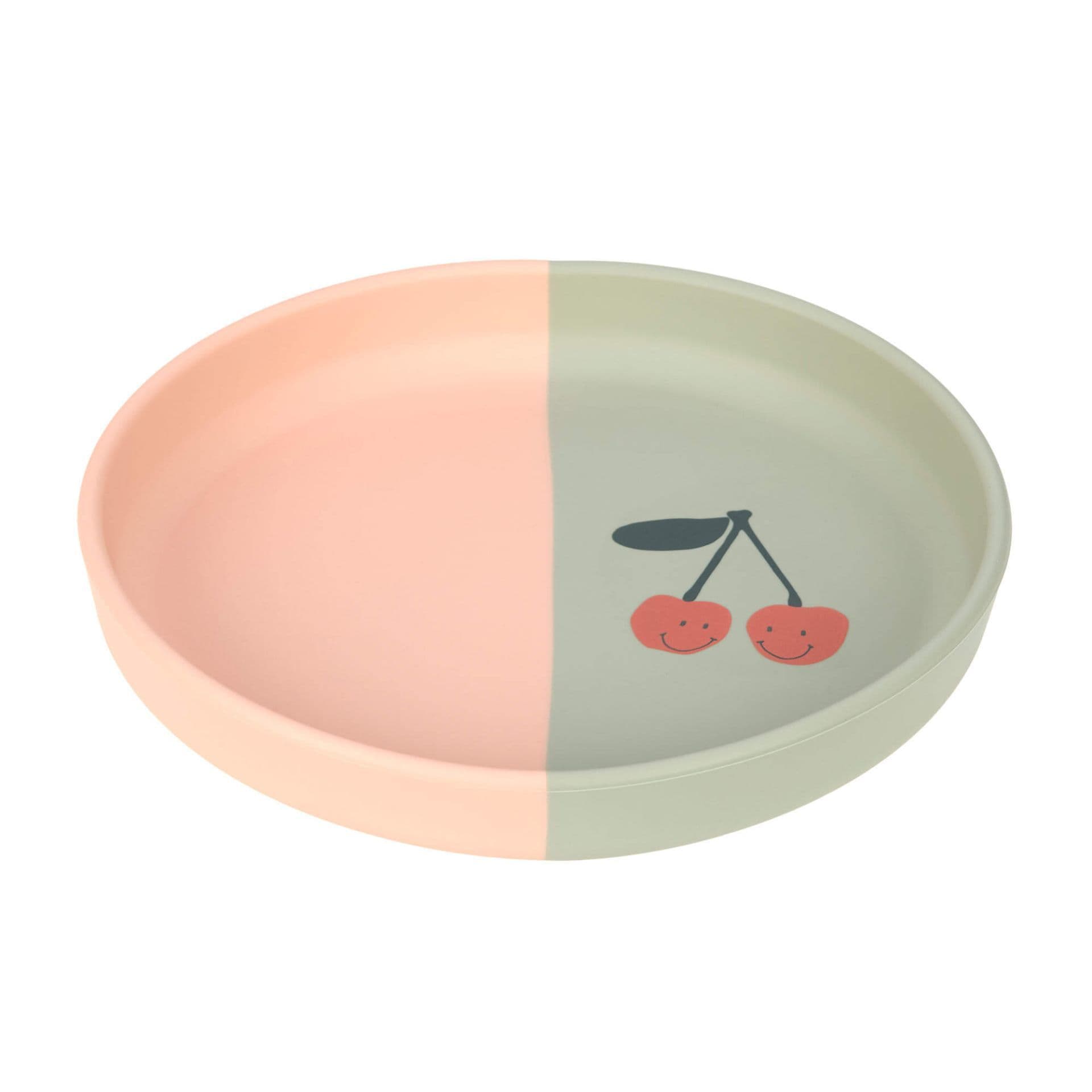 Assiette en silicone - Happy Fruits, cerise