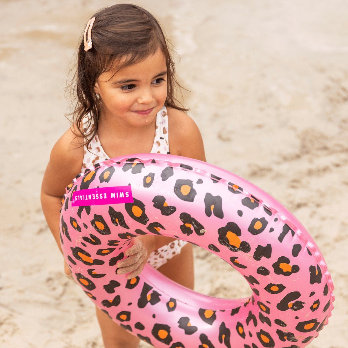 7432233952970-bouee-de-natation---rose-imprime-leopard-50-cm